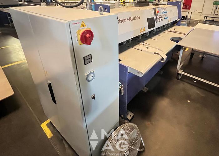 Used Fisher+Rueckle FZR-24 Veneer crossfeed splicing machine, 2013