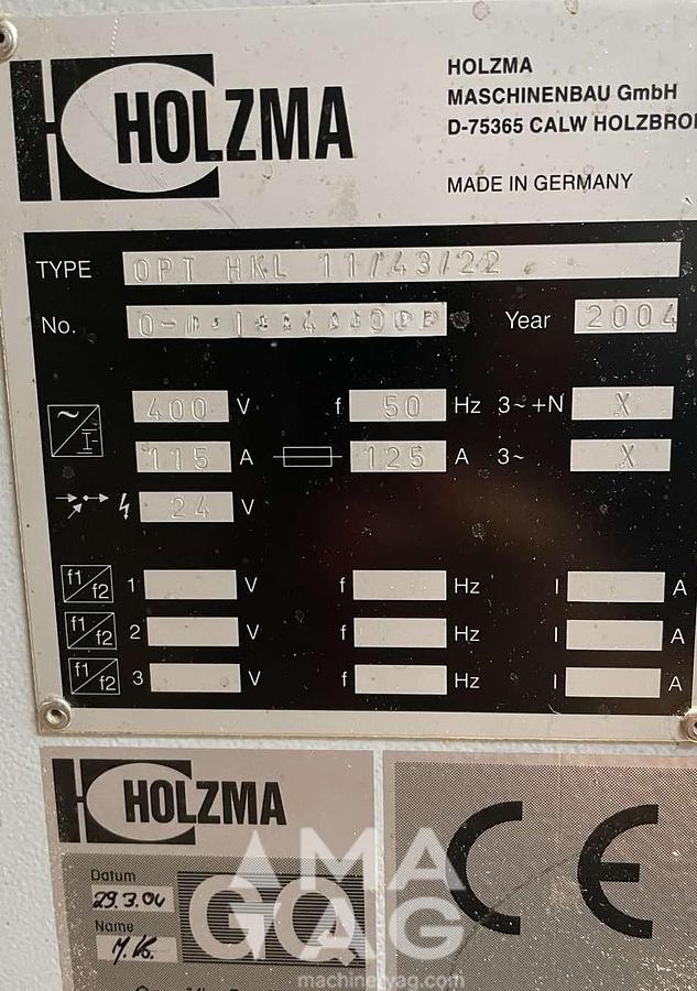Used 2004 Homag OPT HKL 11/43/22 Panel saw
