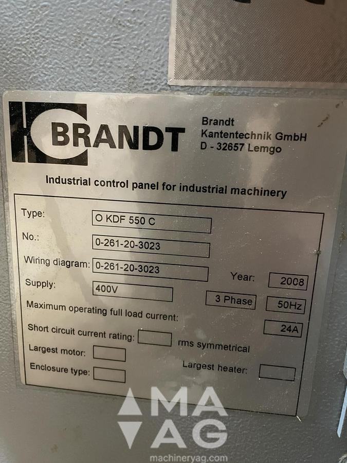 Used Edgebander Brandt KDF 550 C, year 2008