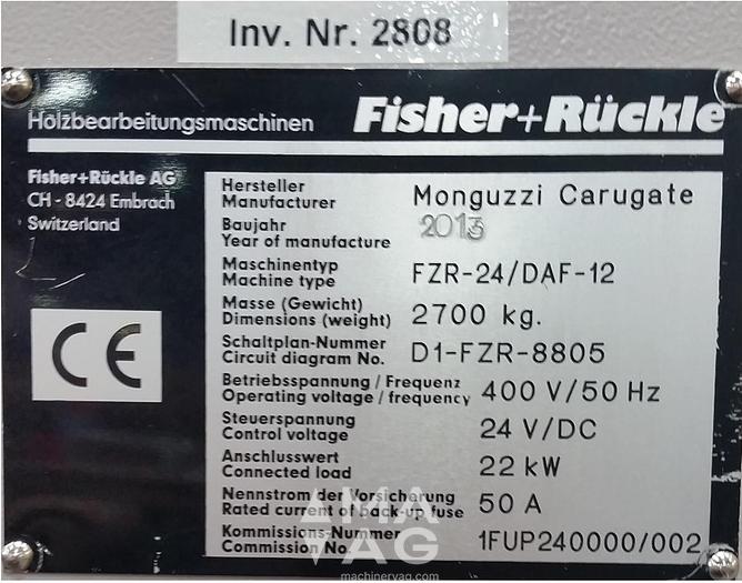 Used Fisher+Rueckle FZR-24 Veneer crossfeed splicing machine, 2013