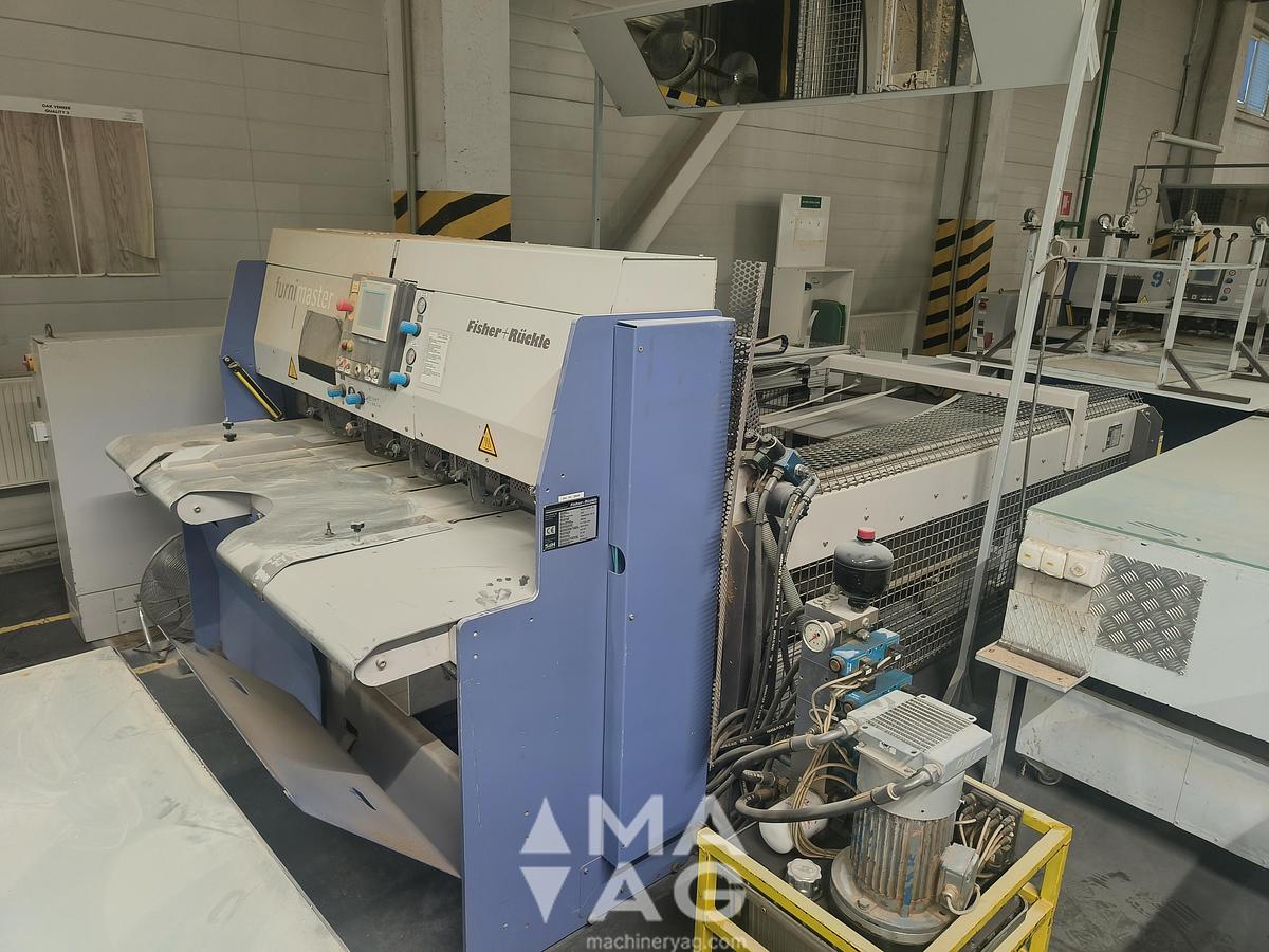 Used Fisher+Rueckle FZR-15+DAR22 Veneer cross-gluing, 2009