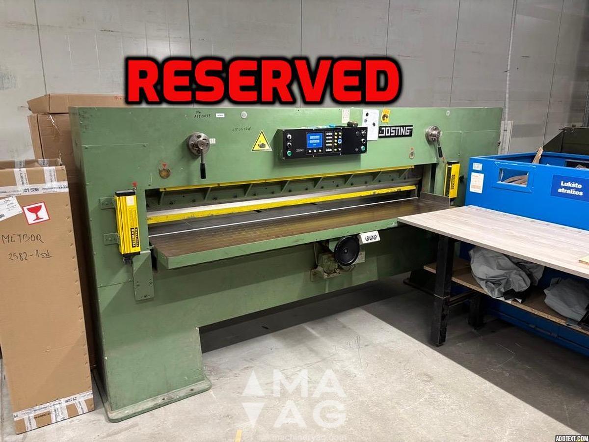 Used JOSTING EFS 2300 L – Modernized Veneer Guillotine