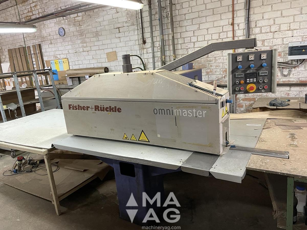 Used Fisher+Rueckle Omnimaster 1200 Veneer splicing machine, year 2009