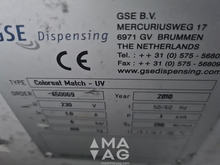 Used GSE UV ink dispenser 