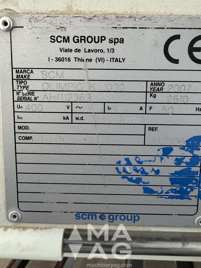 Used Edgebander SCM K1000, year 2007