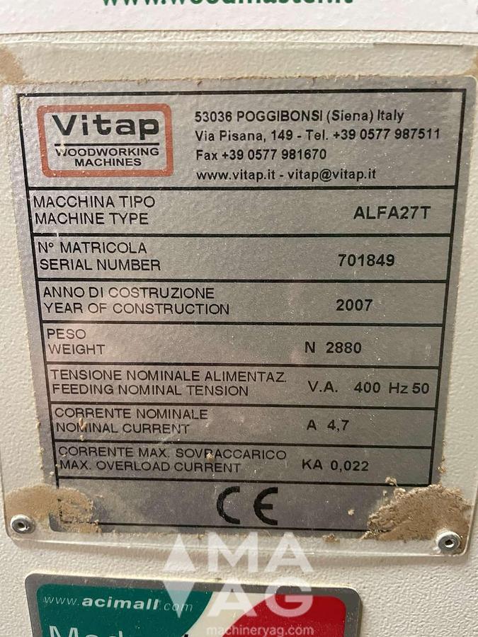 Used Vitap ALFA 27T dowel drilling, year 2007