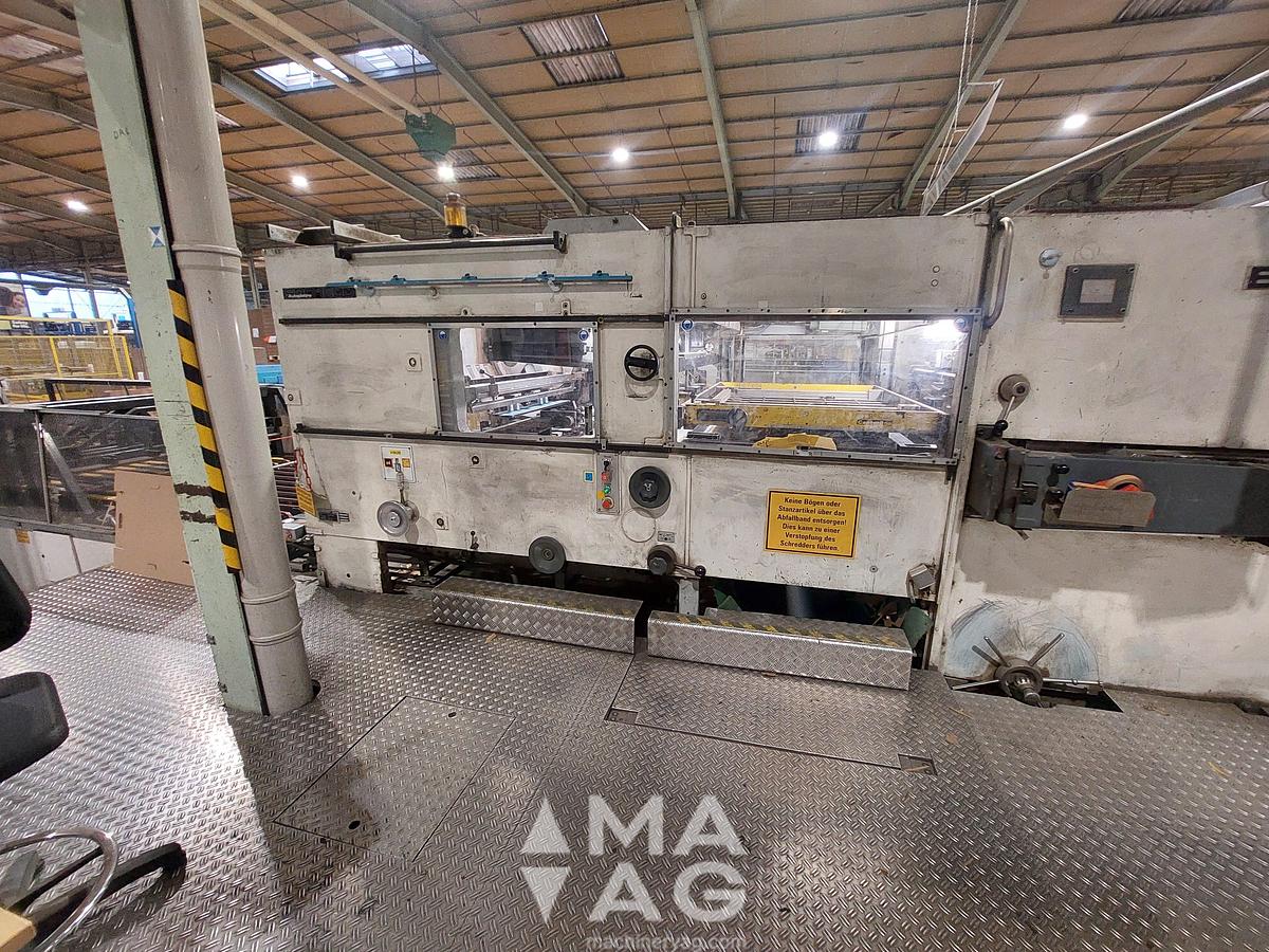 Used 1986 BOBST Autoplatine SPO 1600 + 2 color Bobst Flexo print unit
