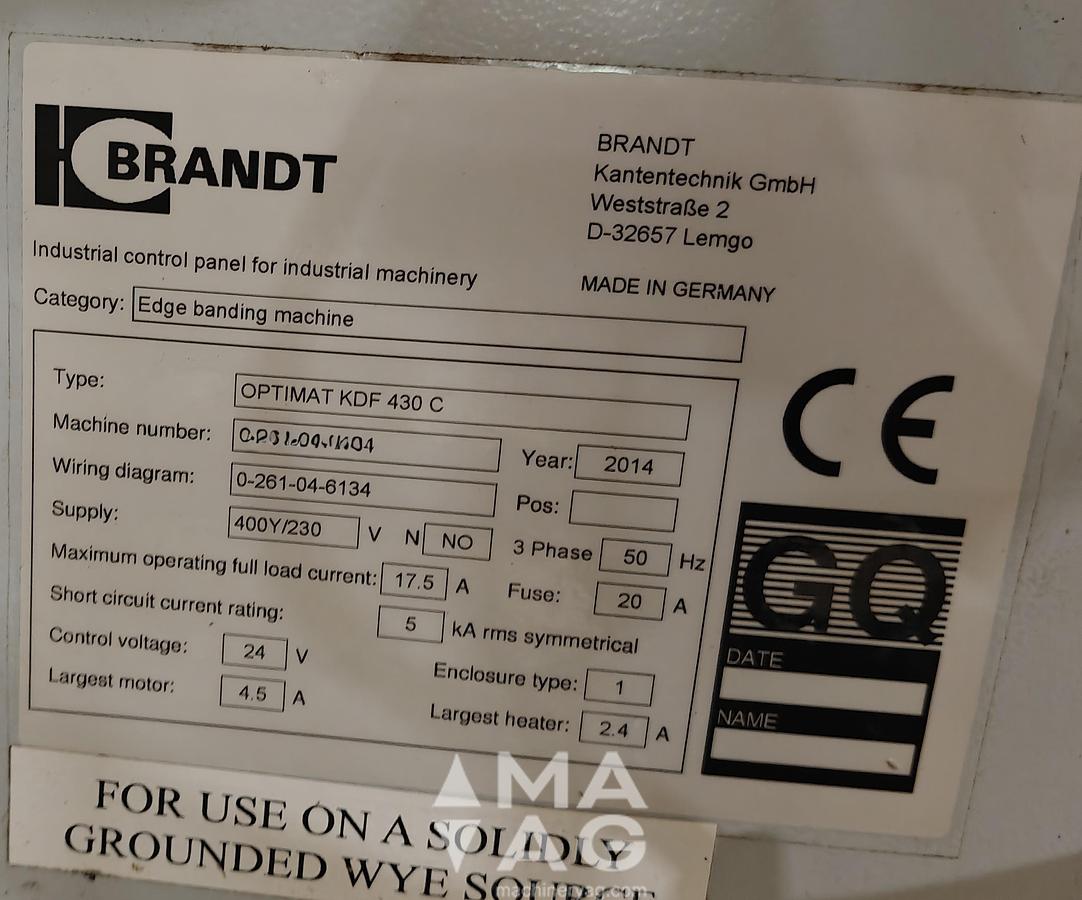 Used 2014 HOMAG Optimat KDF 430 C Edgebander