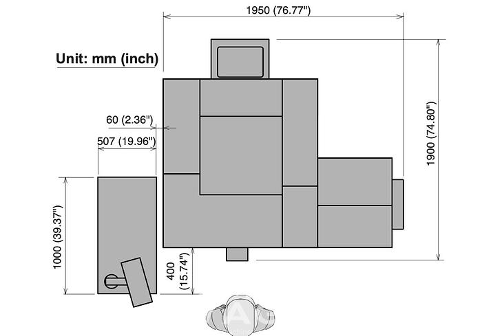 Used Three-Knife Trimmer Horizon TB-100