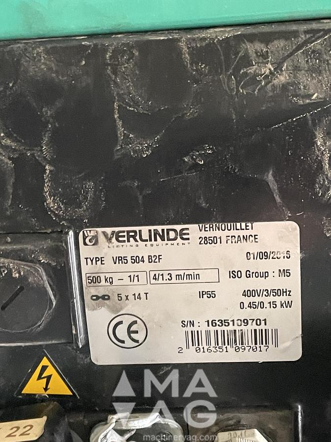 Used 2016 VERLINDE VR5 504 B2F