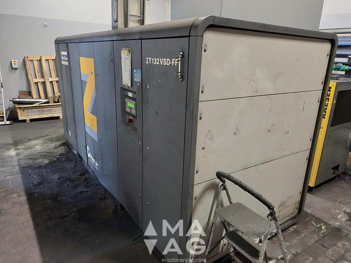 Used Atlas Copco ZT132VSD-FF Screw compressor + refrigerant dryer