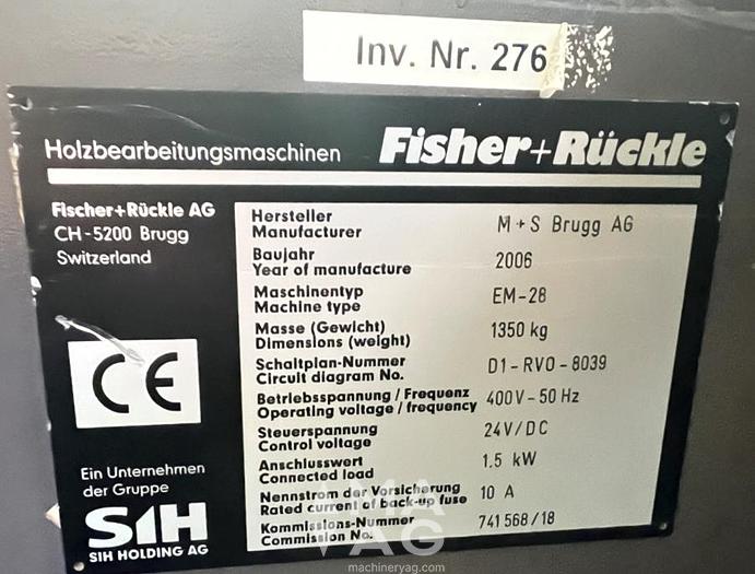 Used Fisher+Rueckle EM-28 Edgemaster, 2006