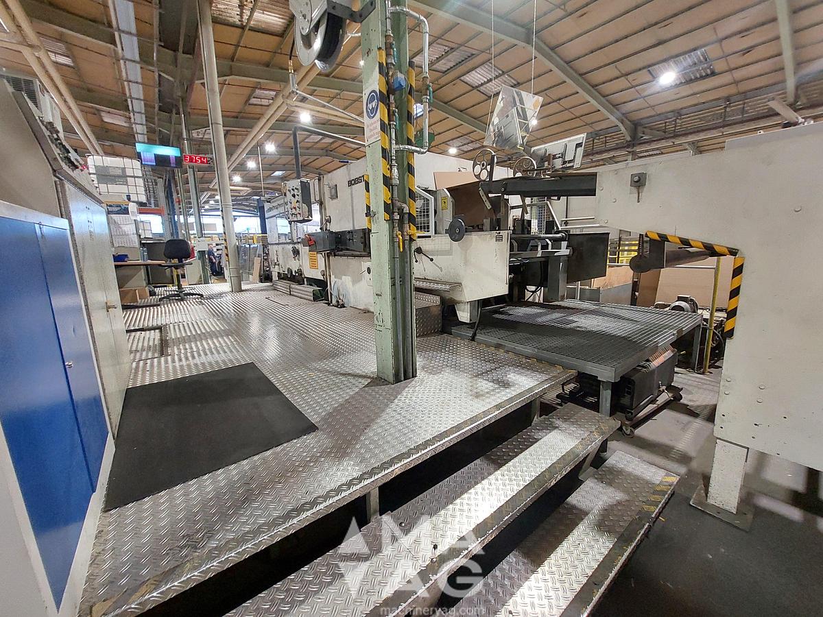 Used 1986 BOBST Autoplatine SPO 1600 + 2 color Bobst Flexo print unit
