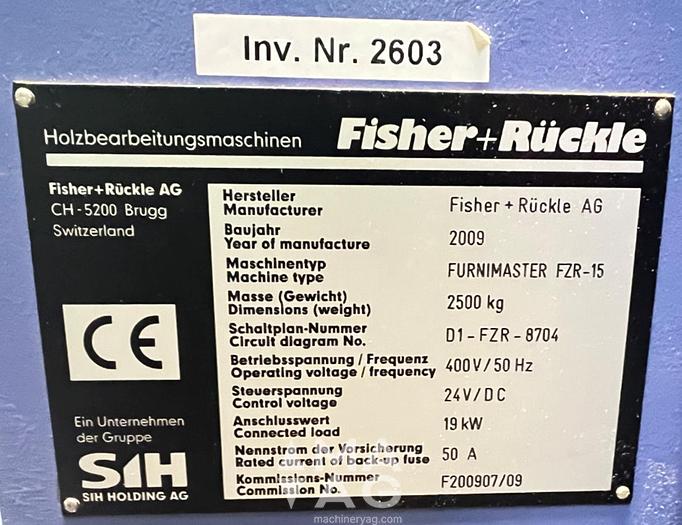 Used Veneer crossfeed splicing Fisher+Rueckle FZR-15+DAR-22+
