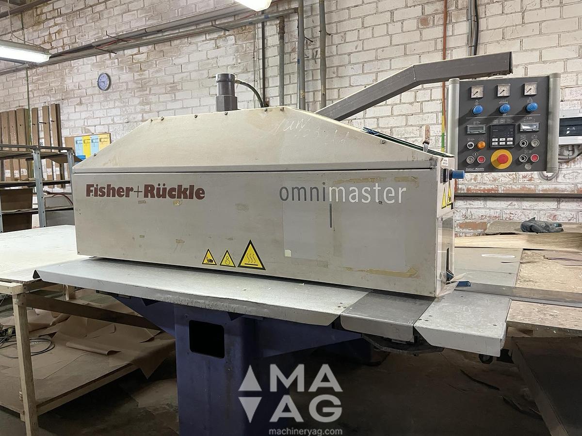 Used Fisher+Rueckle Omnimaster 1200 Veneer splicing machine, year 2009