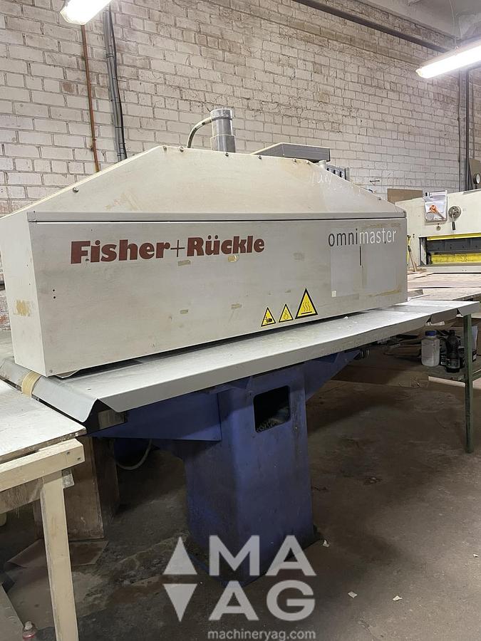 Used Fisher+Rueckle Omnimaster 1200 Veneer splicing machine, year 2009