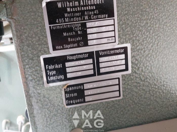 Used ALTENDORF TKR45 Sliding table saw