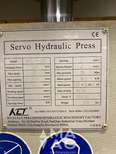 Used HPHS-100T Servo Hydraulic Press 