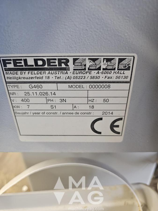 Used Felder G460 Edgebander, 2014
