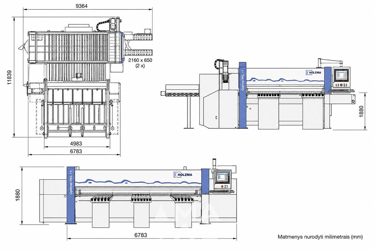 Used 2004 Homag OPT HKL 11/43/22 Panel saw