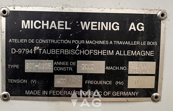 Used 2002 WEINIG 801-000E Infeed and Outfeed to moulder