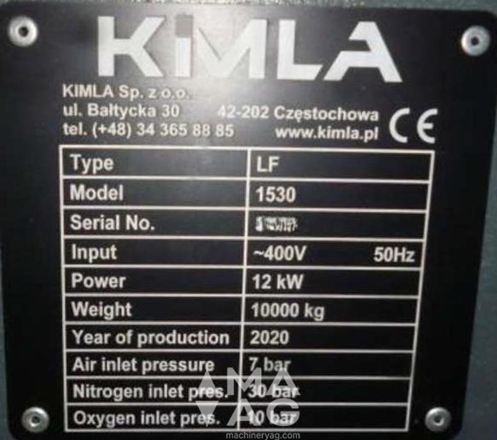 Used KIMLA POWERCUT LF1530 Fiber Laser Cutting System (Fully Automated Line)