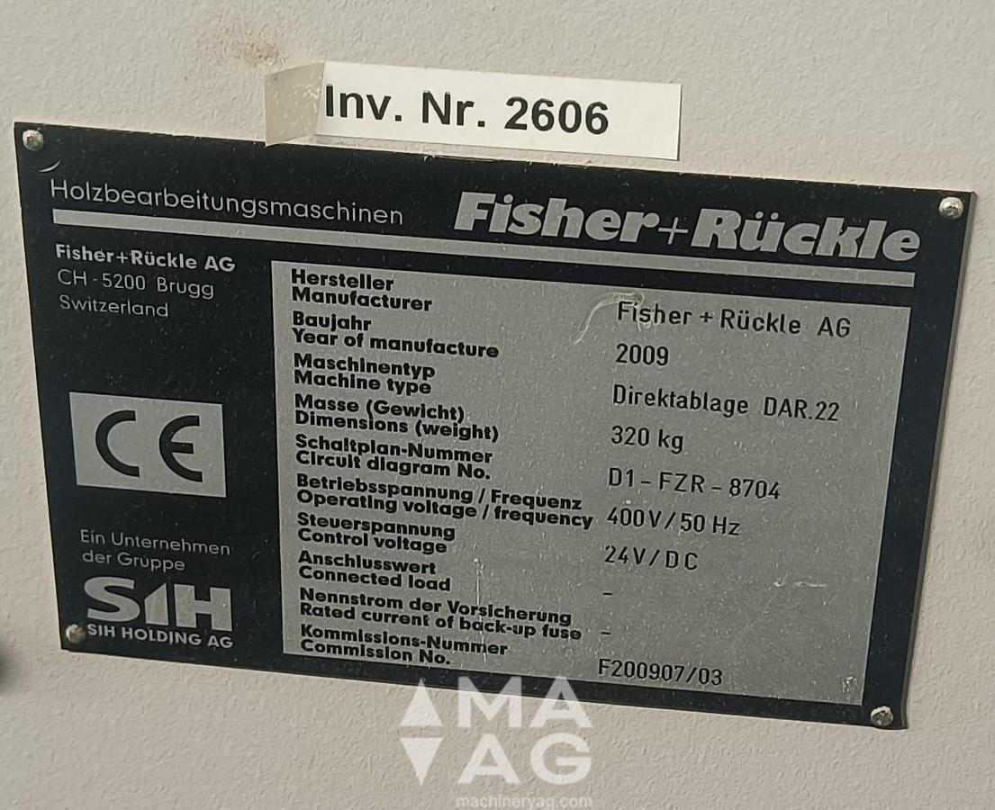 Used Fisher+Rueckle FZR-15+DAR22 Veneer cross-gluing, 2009