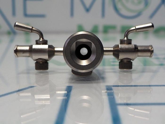 Used Stryker 502-244-560 Arthroscope 4.0mm Cannula w/ Two Rotating Stopcocks
