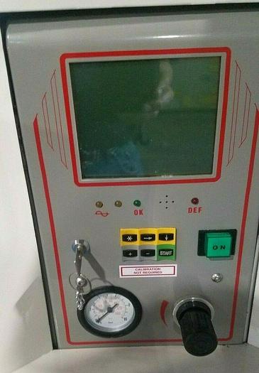Used Omega Ultrasonic Plastic Welder MPXII in shielded cabinet with safety doors