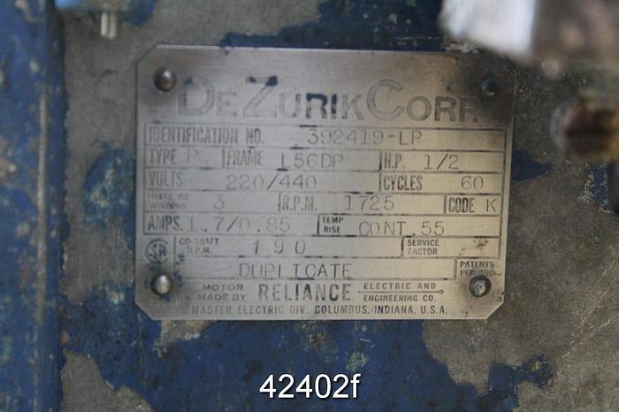 Used Dezurik 392419-LP Rotary Consistency Transmitter #42402