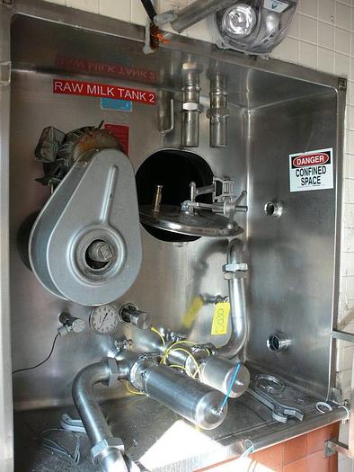 Used 40000 Gallon Stainless Steel Jacketed Tank w/ Agitator Spray Ball