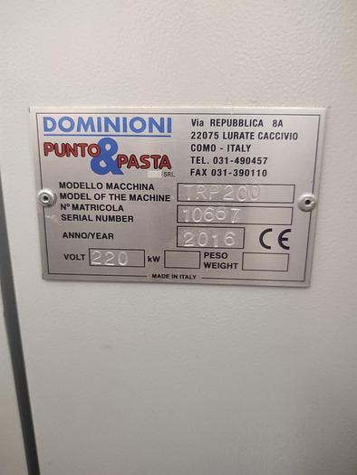 Used DOMINIONI COMMERCIAL PASTA DRYER/SHAKER, MODEL#: TRP-200 !