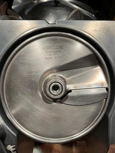 Used HALLDE HOBART #FP300 FOOD PROCESSOR, WITH 5 pc's CUTTING & SHREADER BLADES, Stock #946