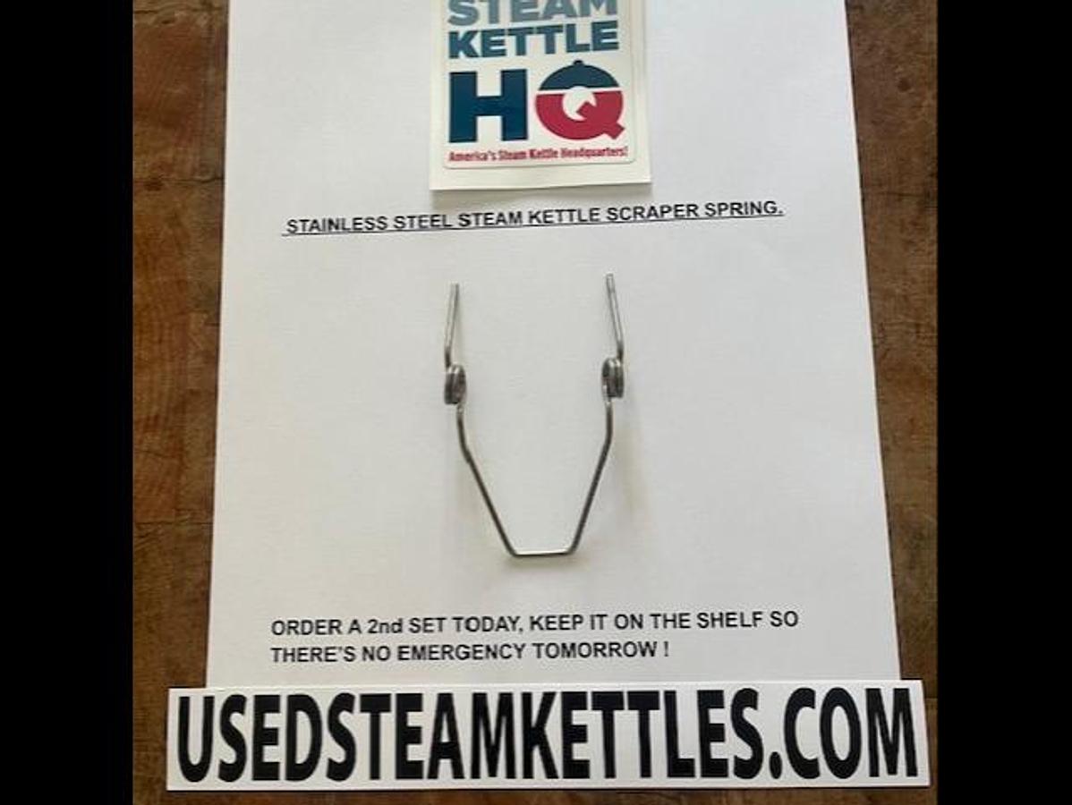   LEE STAINLESS STEEL SCRAPER SPRING FITS 3.5" x 4.5" ROUND & SQUARE FRONT KETTLE SCRAPERS !