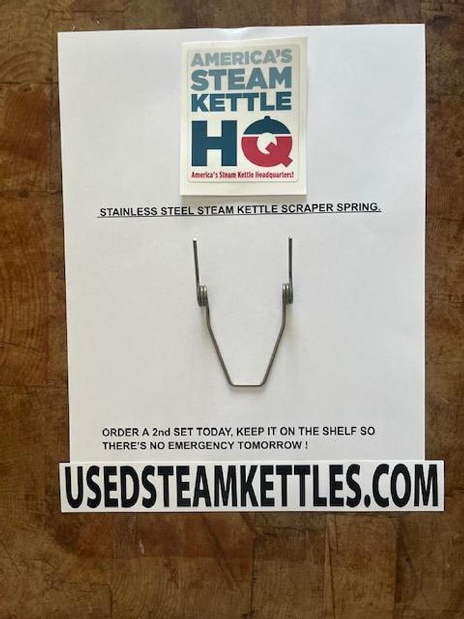   LEE STAINLESS STEEL SCRAPER SPRING FITS 3.5" x 4.5" ROUND & SQUARE FRONT KETTLE SCRAPERS !