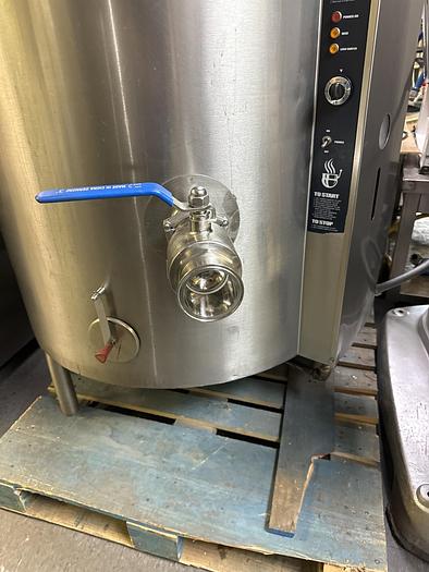 Used GROEN #AH/1E-100, 100 GAL. NAT. GAS STATIONARY STEAM KETTLE w/ 3" VALVE (#999)