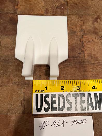 STRAIGHT FRONT EDGE STEAM KETTLE SCRAPER 3.5" WIDE X 4.5" LONG X 1/4" THICK, H.D. POLY, (#ALX-4000)