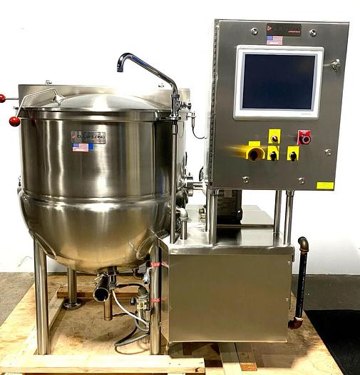 Used CLEVELAND #HAMKDL-100-CC-S, 100 GAL HORIZONTAL COOKER COOLER MIXER STEAM KETTLE, (#981C).