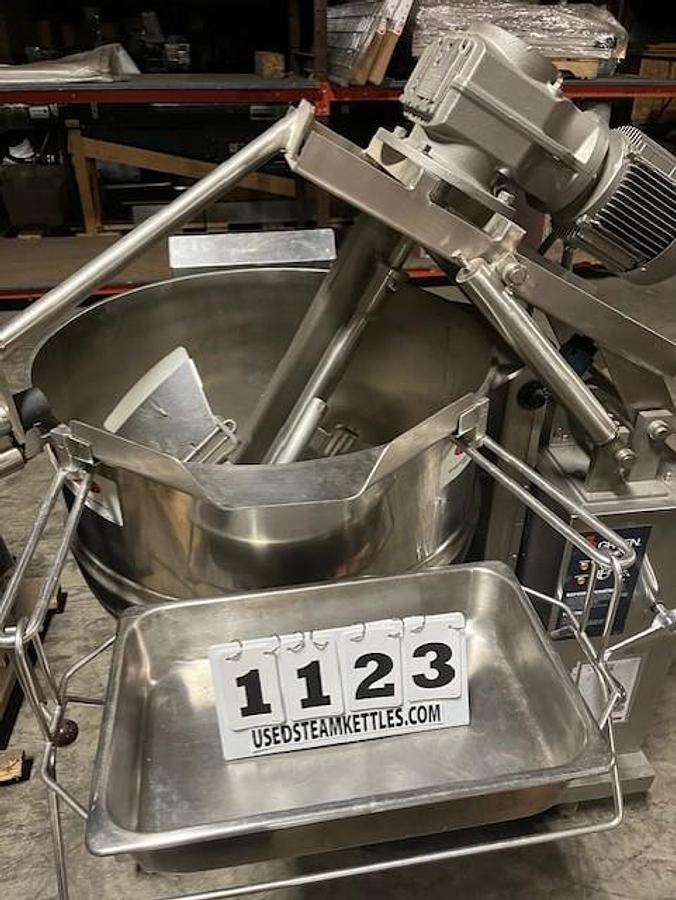 Used GROEN DH-60, INA/2 60 GAL COOKER MIXER AGITATION SCRAPER TILT STEAM KETTLE NAT. GAS (#1123)