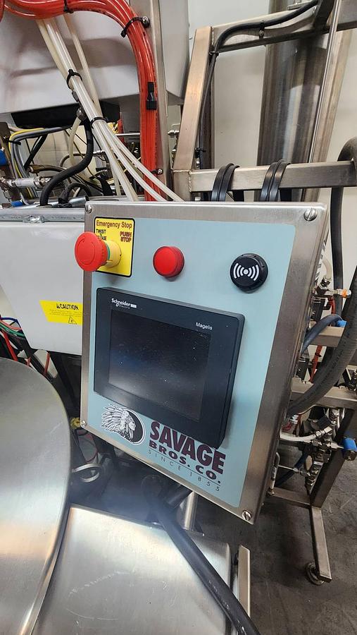 Used SAVAGE BROTHERS 450-LB CHOCOLATE PANNER TANK & PUMP, (#1072C)