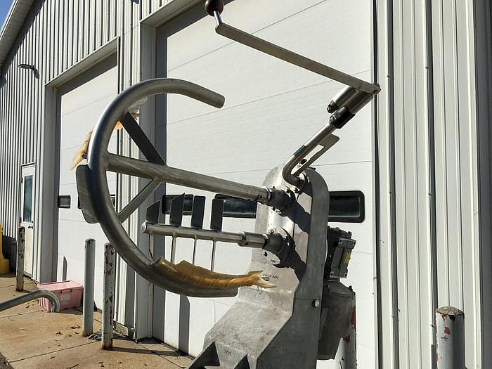 Used GROEN #DTA/3-60, 60 GAL. TILTING TWIN AGITATION & SCRAPE DIRECT STEAM "COOK/CHILL" KETTLE, (#1057C).