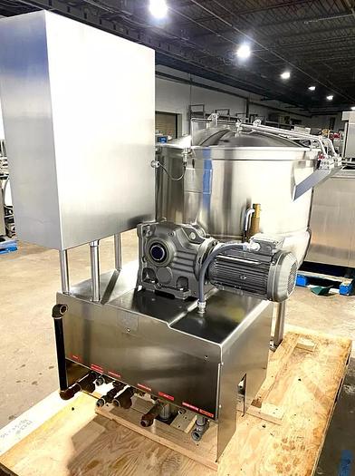 Used CLEVELAND #HAMKDL-100-CC-S, 100 GAL HORIZONTAL COOKER COOLER MIXER STEAM KETTLE, (#981C).