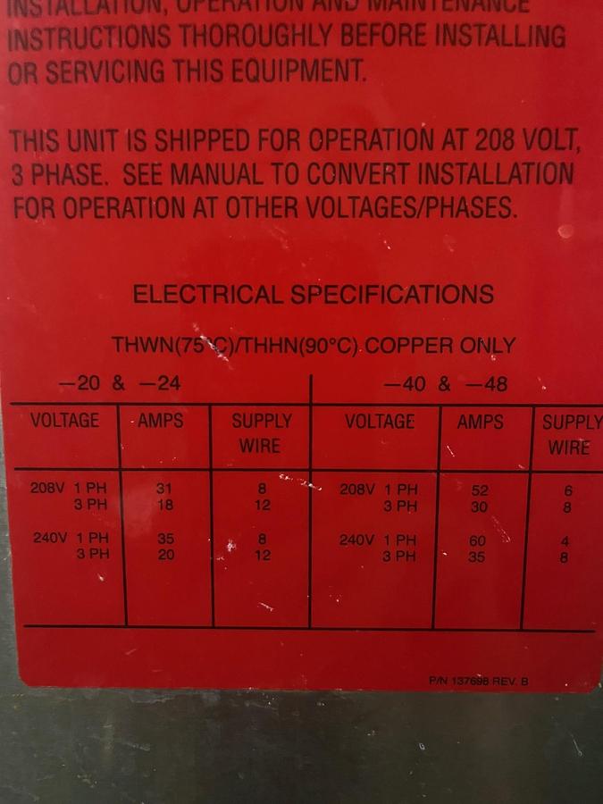 Used GROEN #TBBC-20C, 20 QT, 208V-3PH ELECTRIC, CRANK WHEEL TILTING STEAM KETTLE ON S/S STAND w/ PULL OUT DRAIN DRAWER.