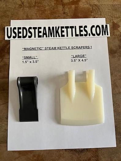 MAGNETIC STEAM KETTLE SCRAPERS IN TWO SIZES: 1.5" W x 3.5"L & 3.5" W x 4.5" L AVAILABLE N-O-W !