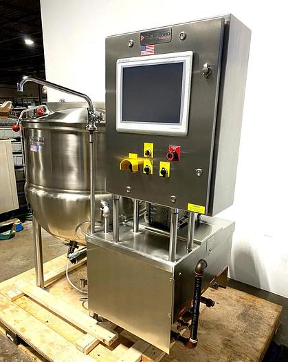 Used CLEVELAND #HAMKDL-100-CC-S, 100 GAL HORIZONTAL COOKER COOLER MIXER STEAM KETTLE, (#981C).