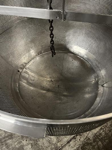 Used LEE 200 GAL. H.D. STAINLESS STEEL PERFORATED BOILING, BLANCHING, PASTA BASKET 895C