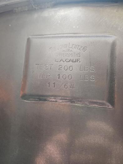 Used JOHN LENTZ 300 GAL. DIRECT STEAM JACKETED KETTLE, (#1041)