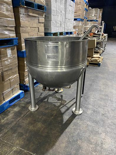 Used LEE 150 GAL. 150 GAL. #150D, 1/2 JACKETED DIRECT STEAM KETTLE !