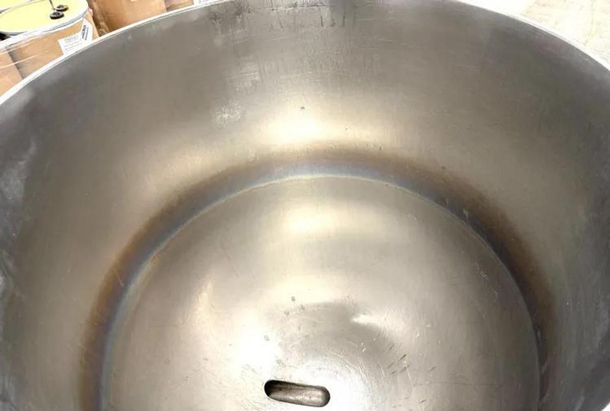 Used GROEN #AH/1E-100, NAT. GAS, STATIONARY 100 GAL. SELF CONTAINED STEAM KETTLE, 1124-C