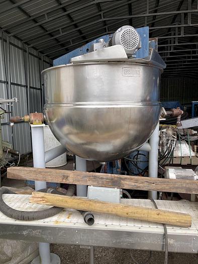 Used GROEN #DN/TA-200, SA 200 GAL. TILTING BOWL & LIFT OUT TWIN AGITATION/SCRAPE DIRECT STEAM KETTLE , (#1045C)